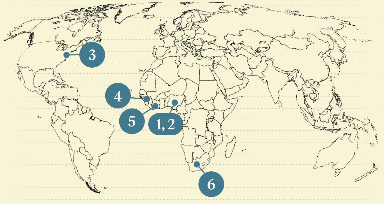 World map.