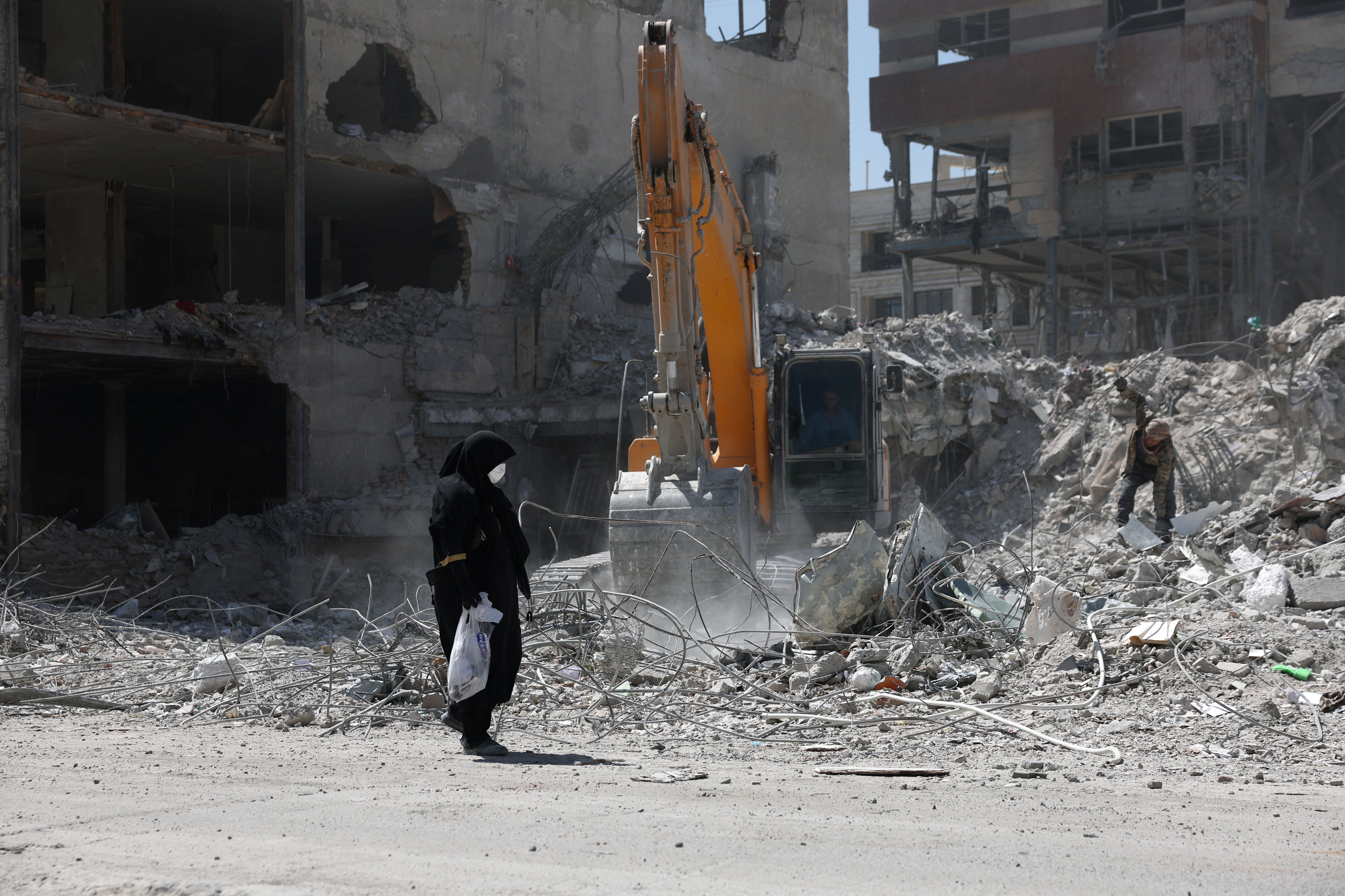 Aftermath of a strike in Tehran.
