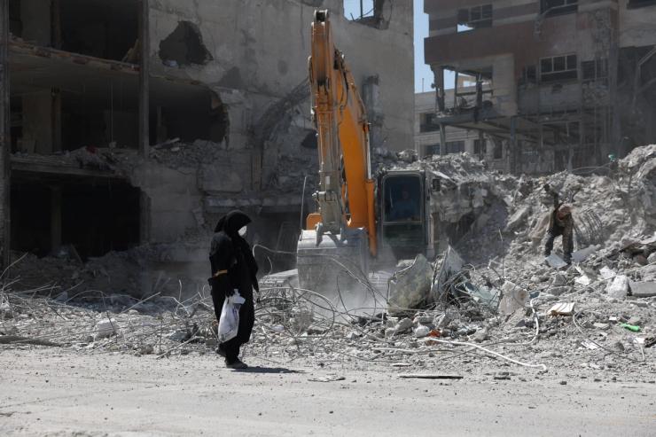 Aftermath of a strike in Tehran.