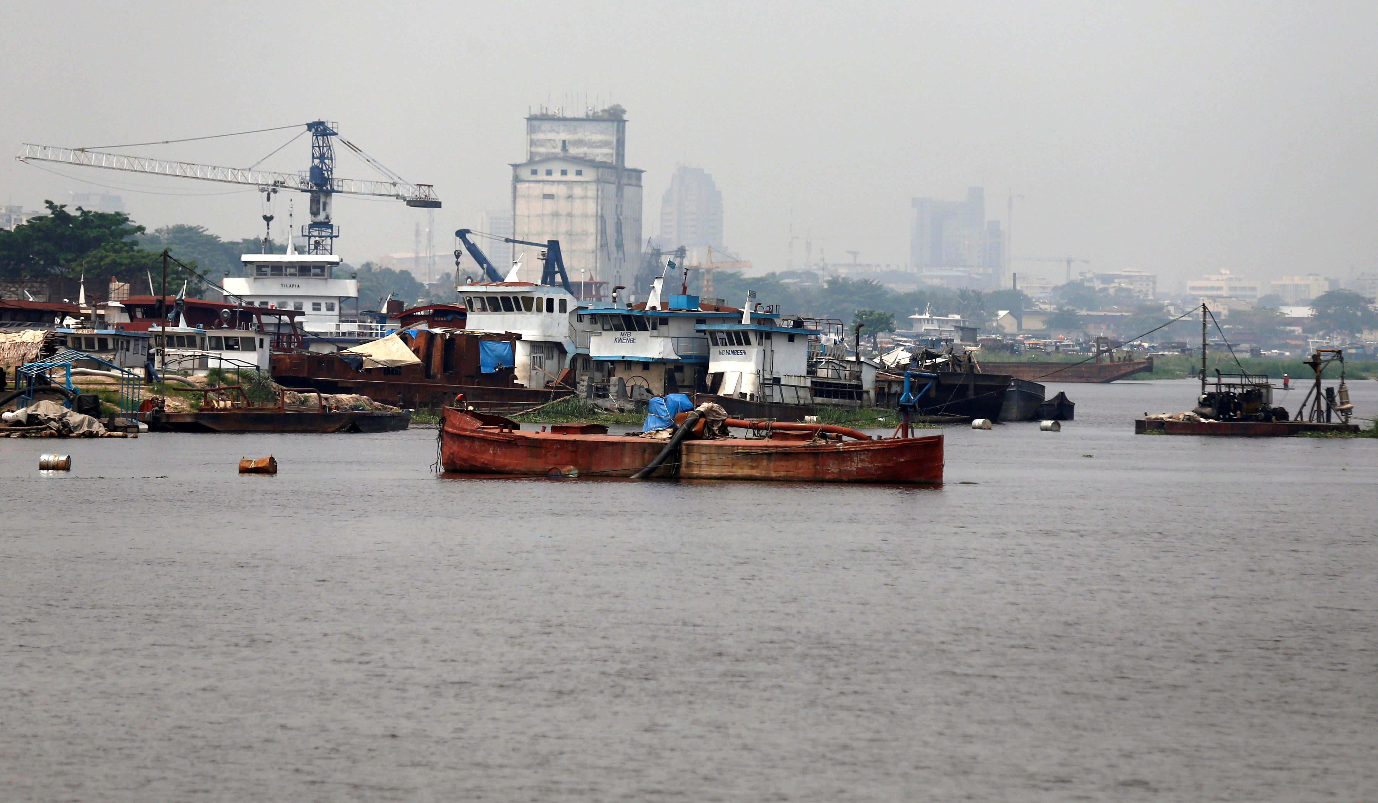 Fishing boats in Kinshasa