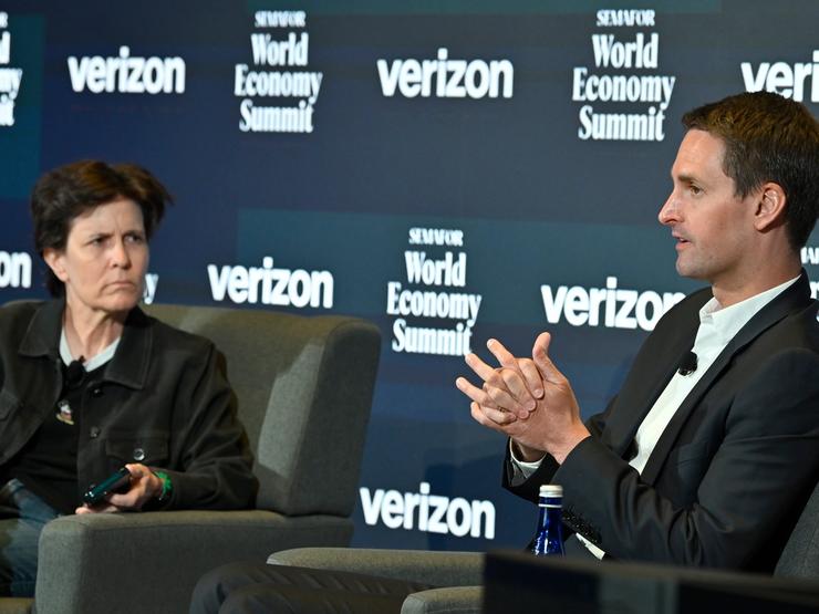 Kara Swisher and Evan Spiegel, CEO of Snap.