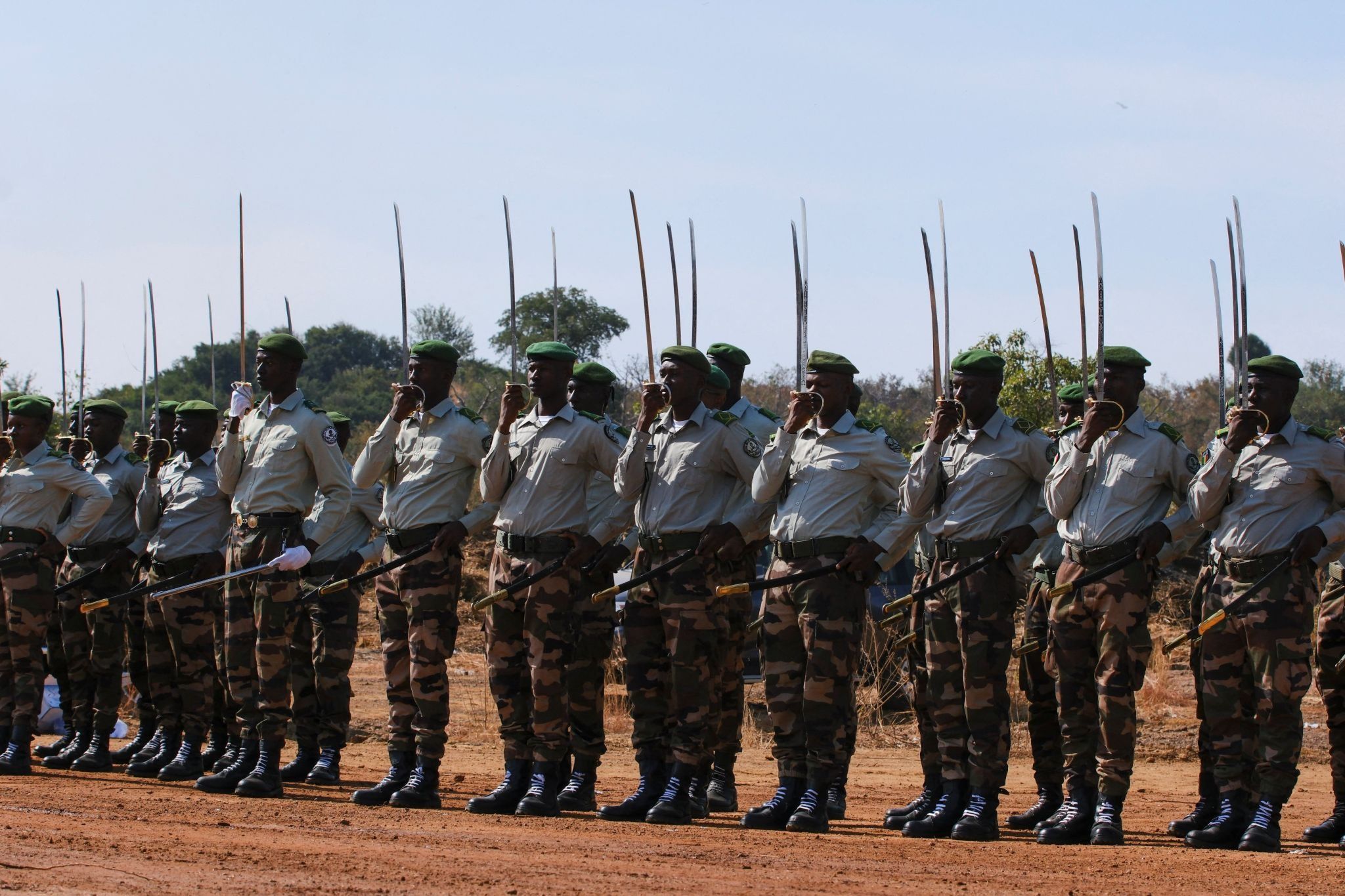 Military personnel during a defense expo in Mali last year. 