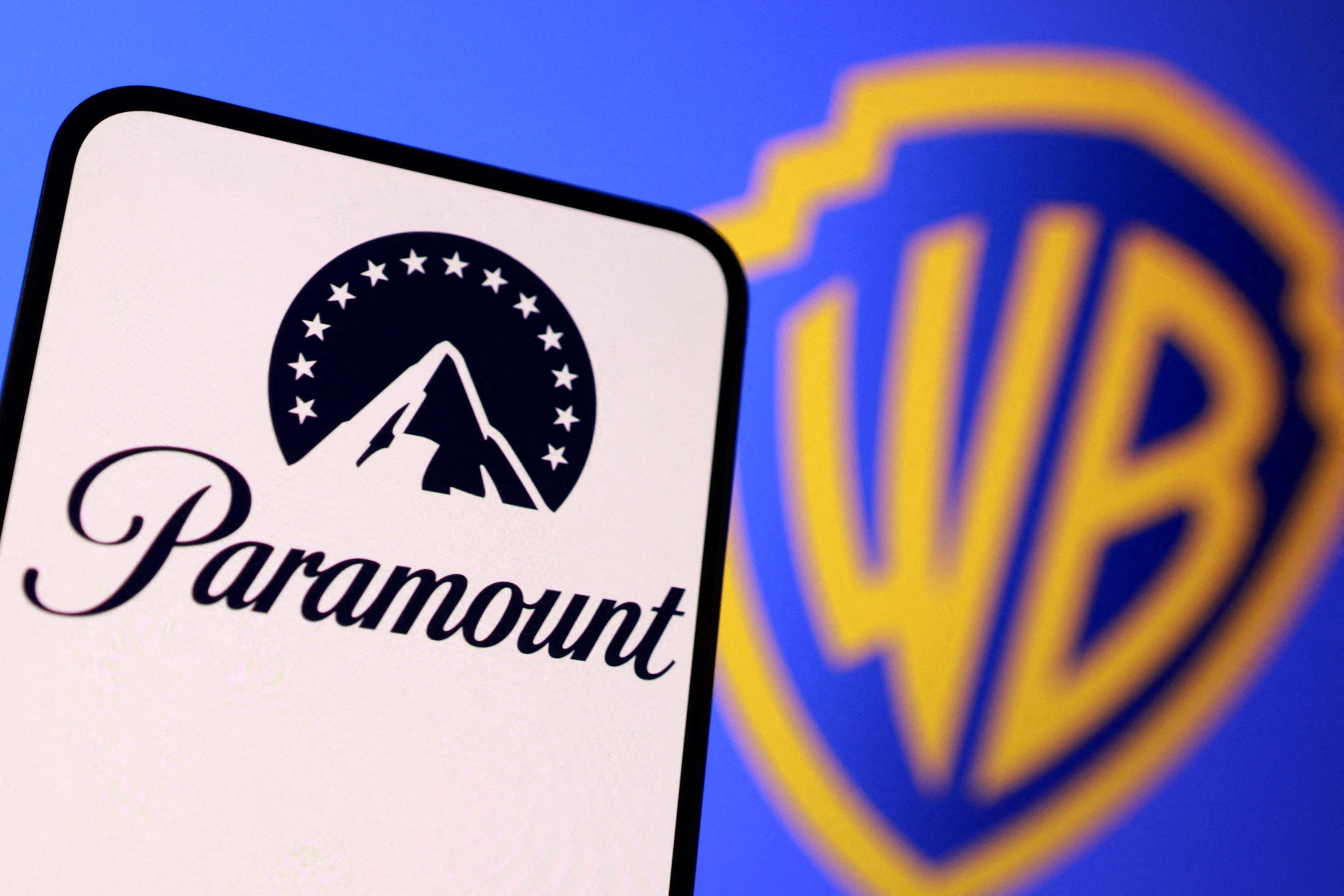 Paramount and WBD logos