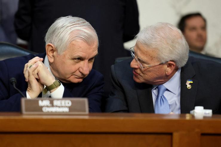The leaders of the Senate Armed Services Committee, Jack Reed, D-R.I., and Roger Wicker, R-Miss., in 2024.