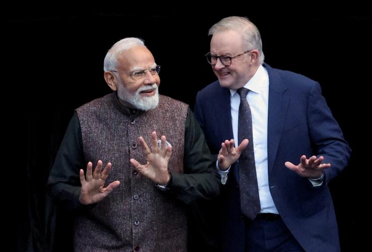 The prime ministers of India and Australia
