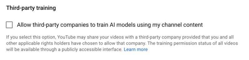 Screenshot of YouTube profile