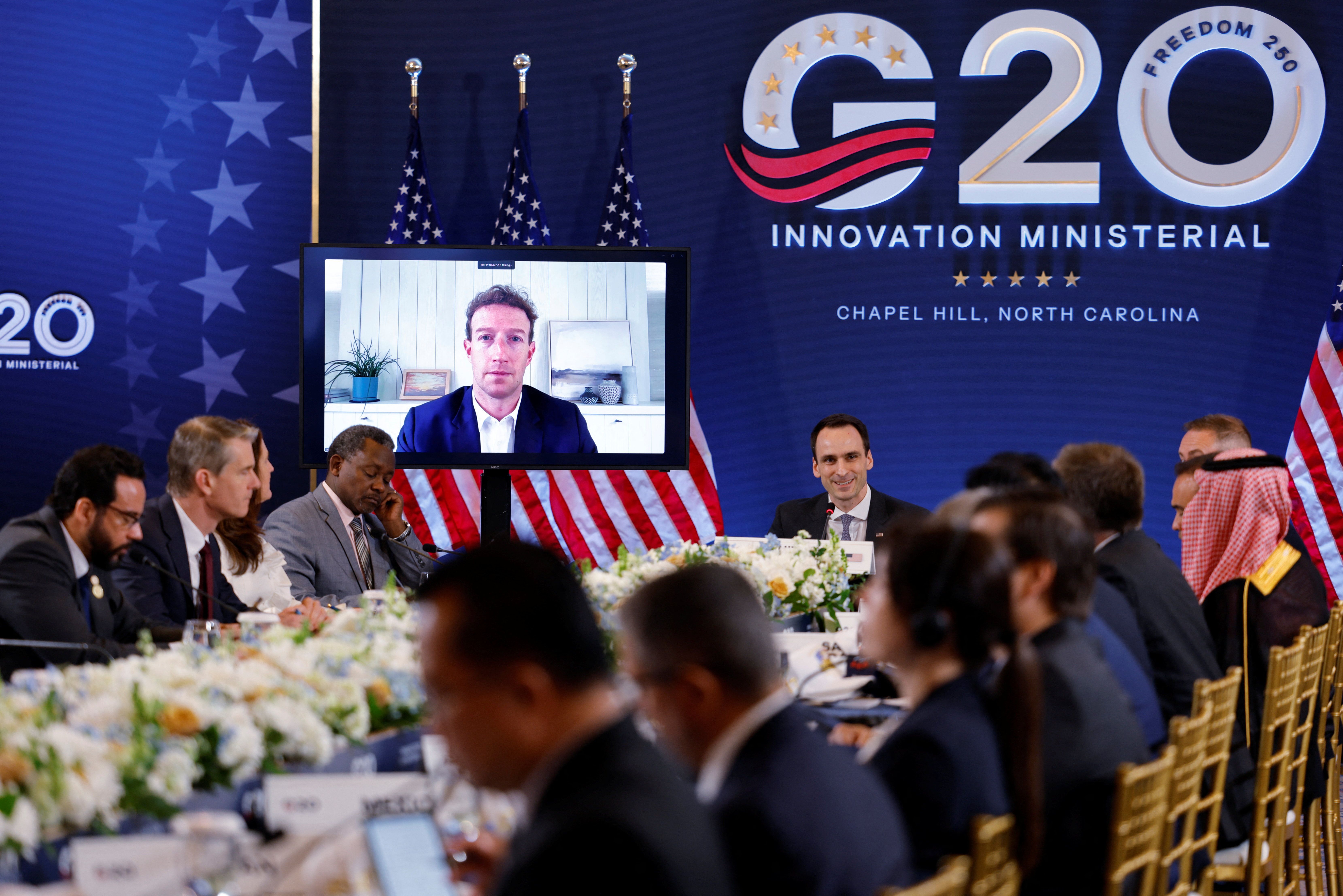 Mark Zuckerberg virtually attends the G20 summit