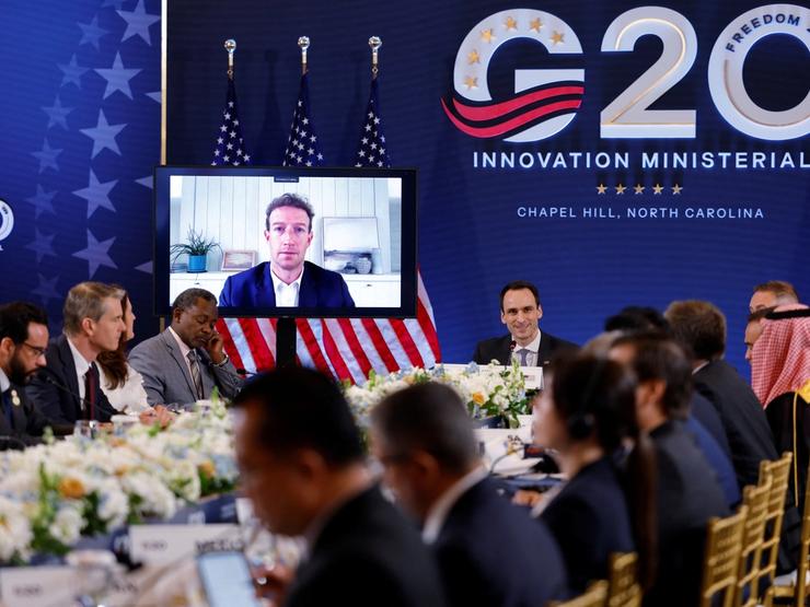 Mark Zuckerberg virtually attends the G20 summit