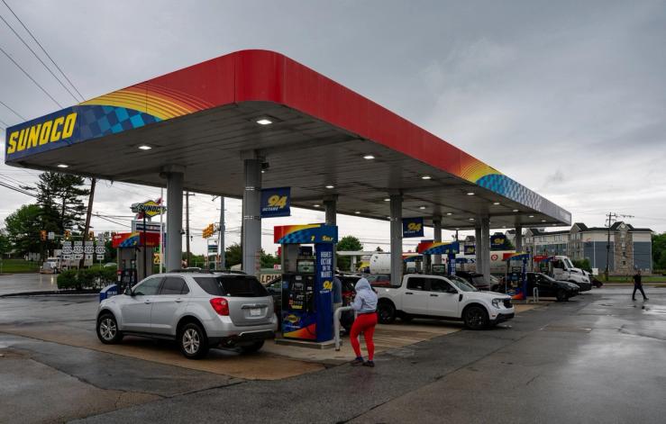 A gas station in the US
