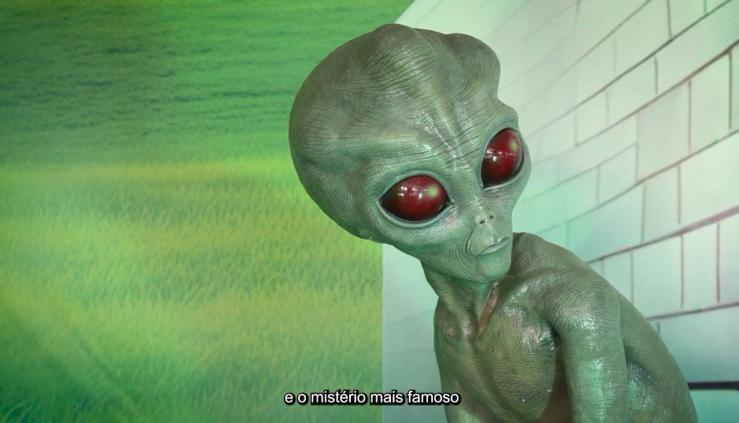 A statue of the Varginha extraterrestrial