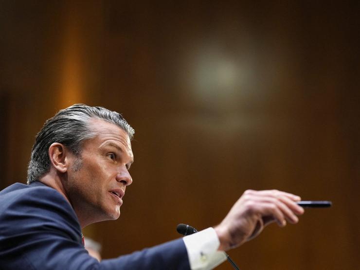 U.S. Secretary of Defense Pete Hegseth gestures as he testifies during a Senate Appropriations Committee hearing on U.S. President Donald Trump’s supplemental funding request for the Department of Defense, in Washington, DC.