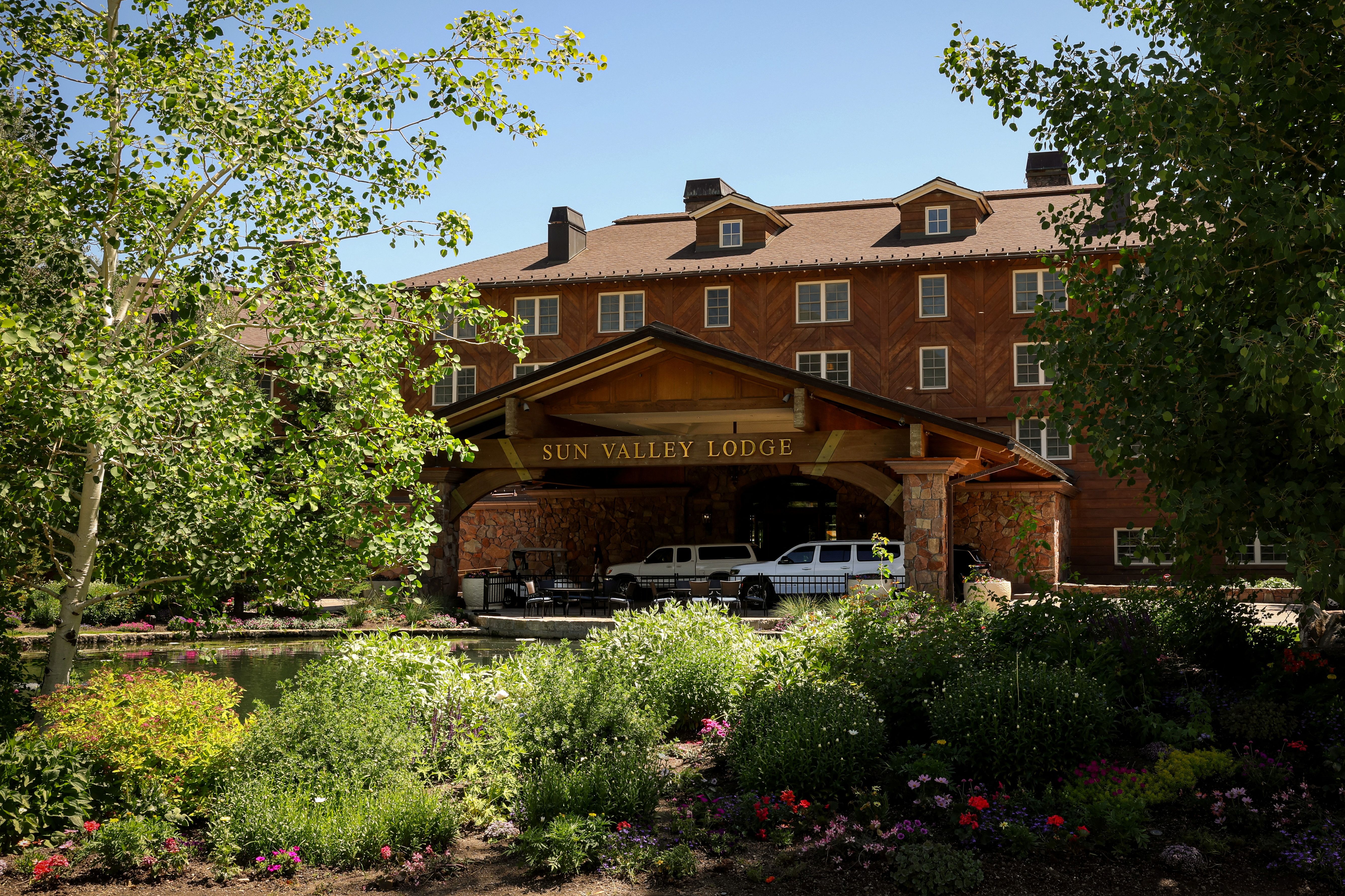 The Sun Valley Lodge is seen ahead of the Allen and Company Sun Valley Media and Technology Conference in Sun Valley.