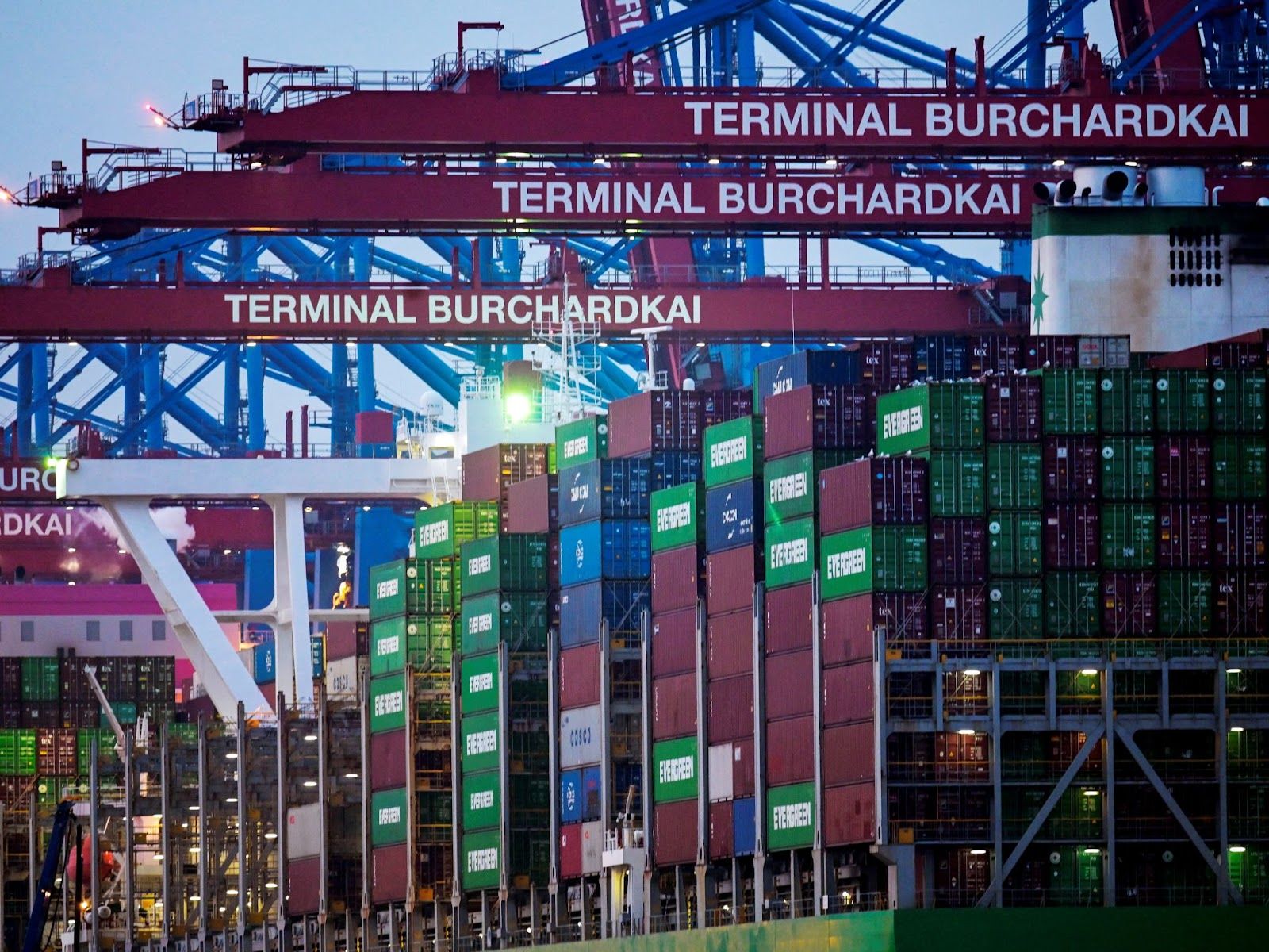 Shipping containers in Hamburg