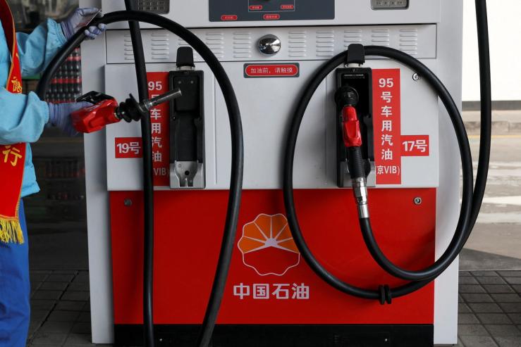 A gas station in Beijing, China