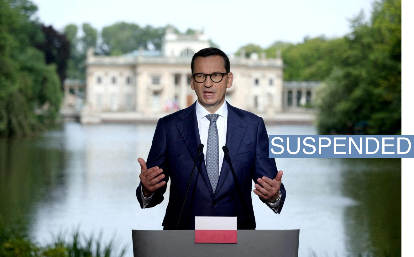 Polish Prime Minister Mateusz Morawiecki addresses a press conference in Warsaw, Poland, July 5, 2023, REUTERS/Kacper Pempel/File Photo