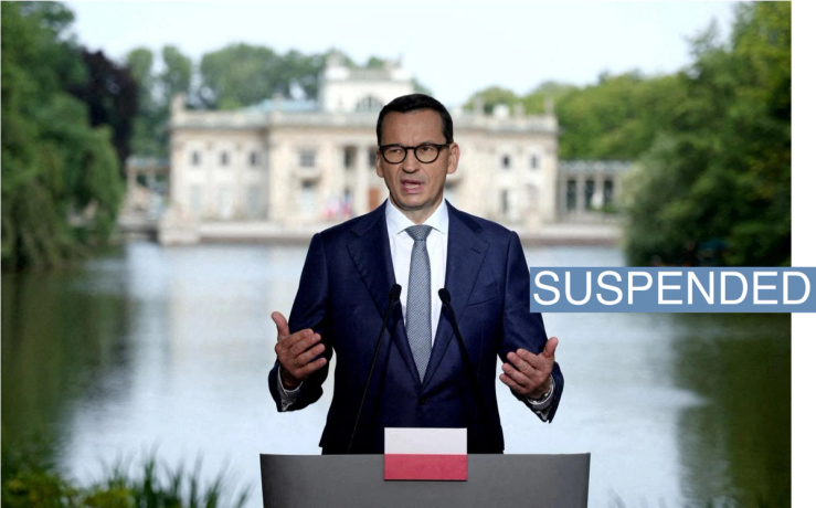 Polish Prime Minister Mateusz Morawiecki addresses a press conference in Warsaw, Poland, July 5, 2023, REUTERS/Kacper Pempel/File Photo