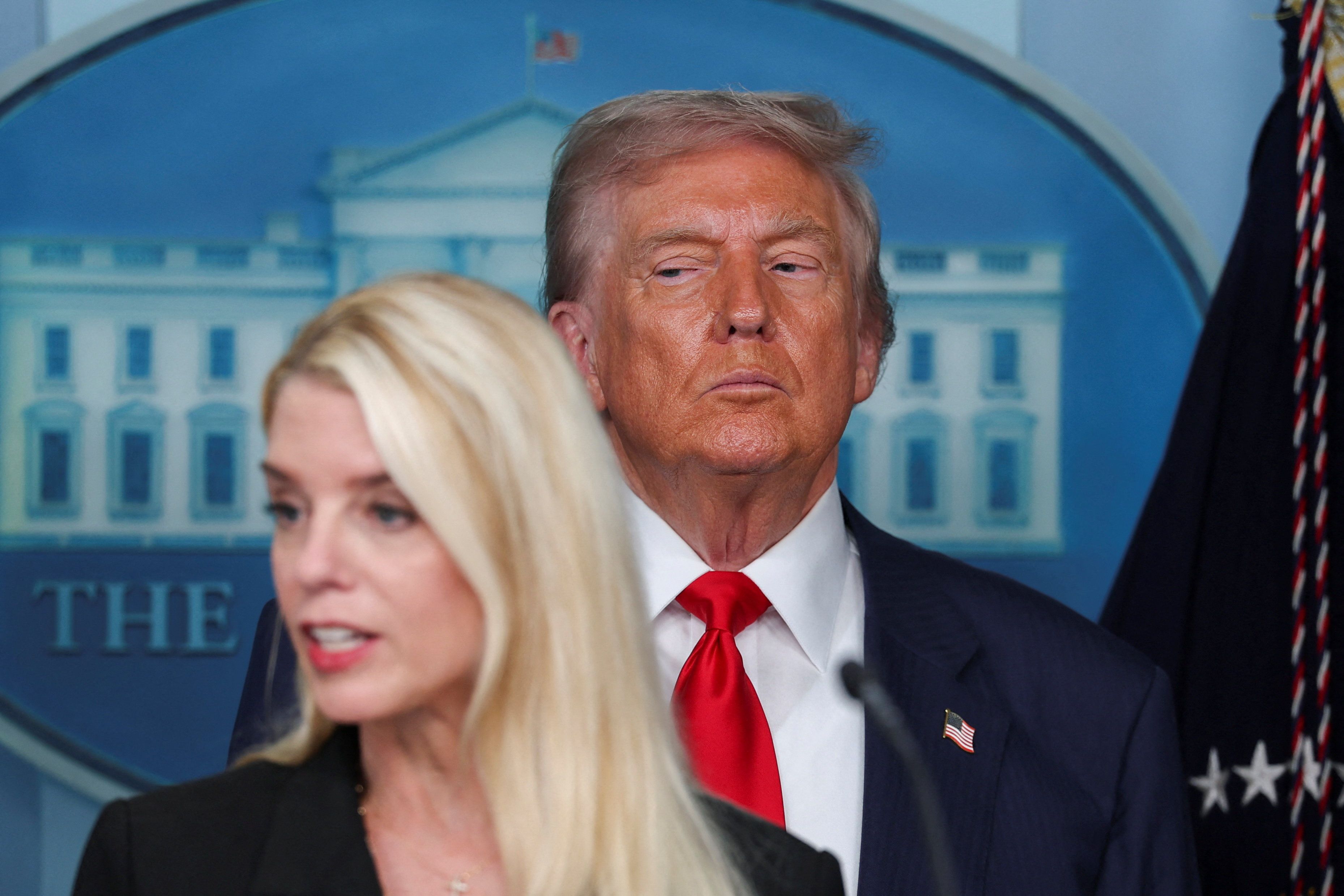 Attorney General Pam Bondi and President Donald Trump