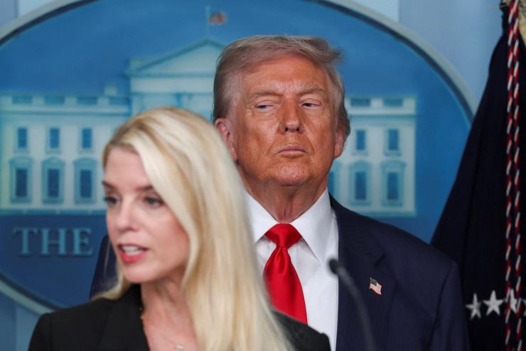 Attorney General Pam Bondi and President Donald Trump
