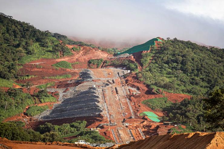 An iron ore mine in Guinea.