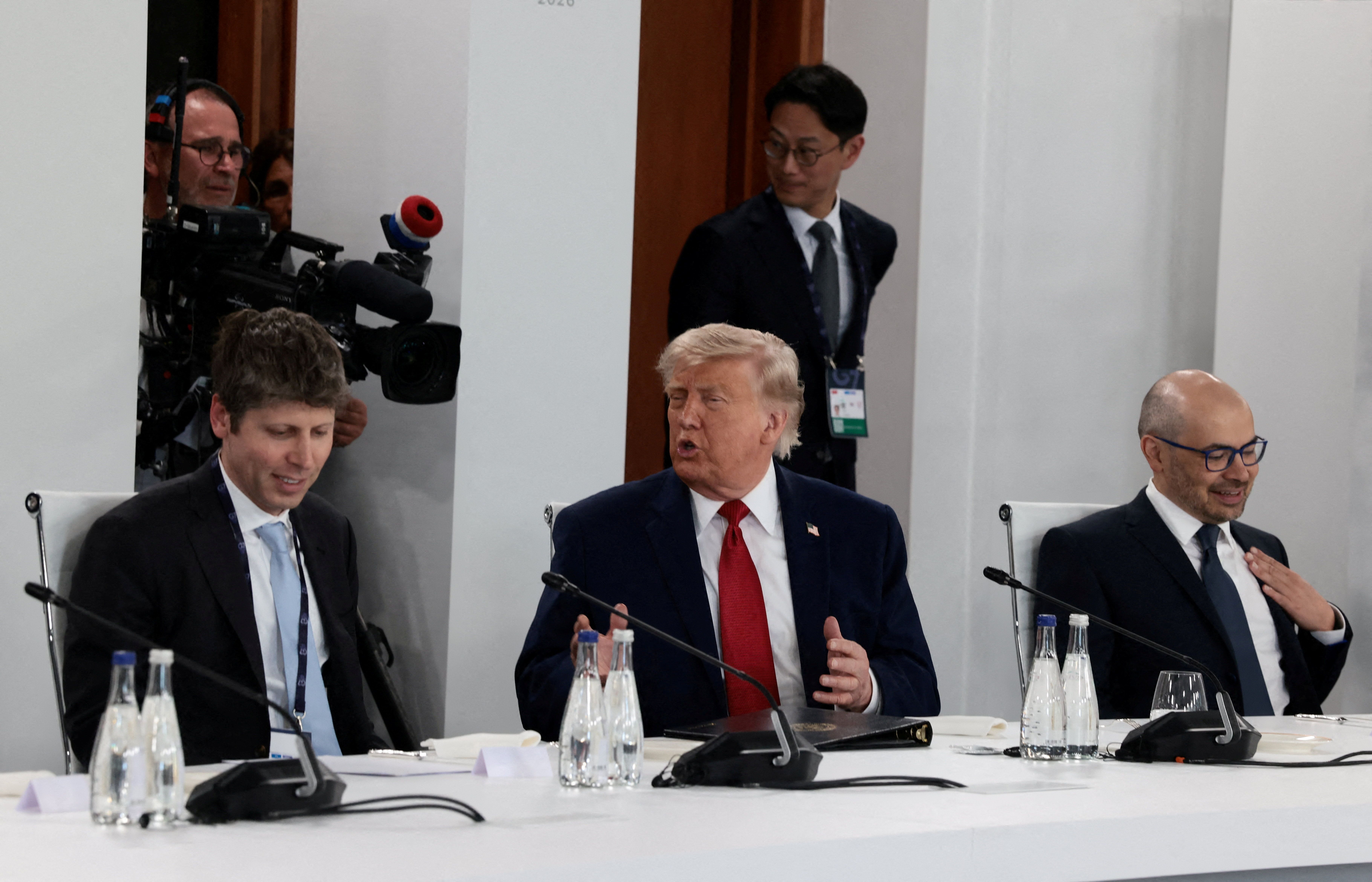 OpenAI CEO Sam Altman, US President Donald Trump, and Google DeepMind CEO Demis Hassabis