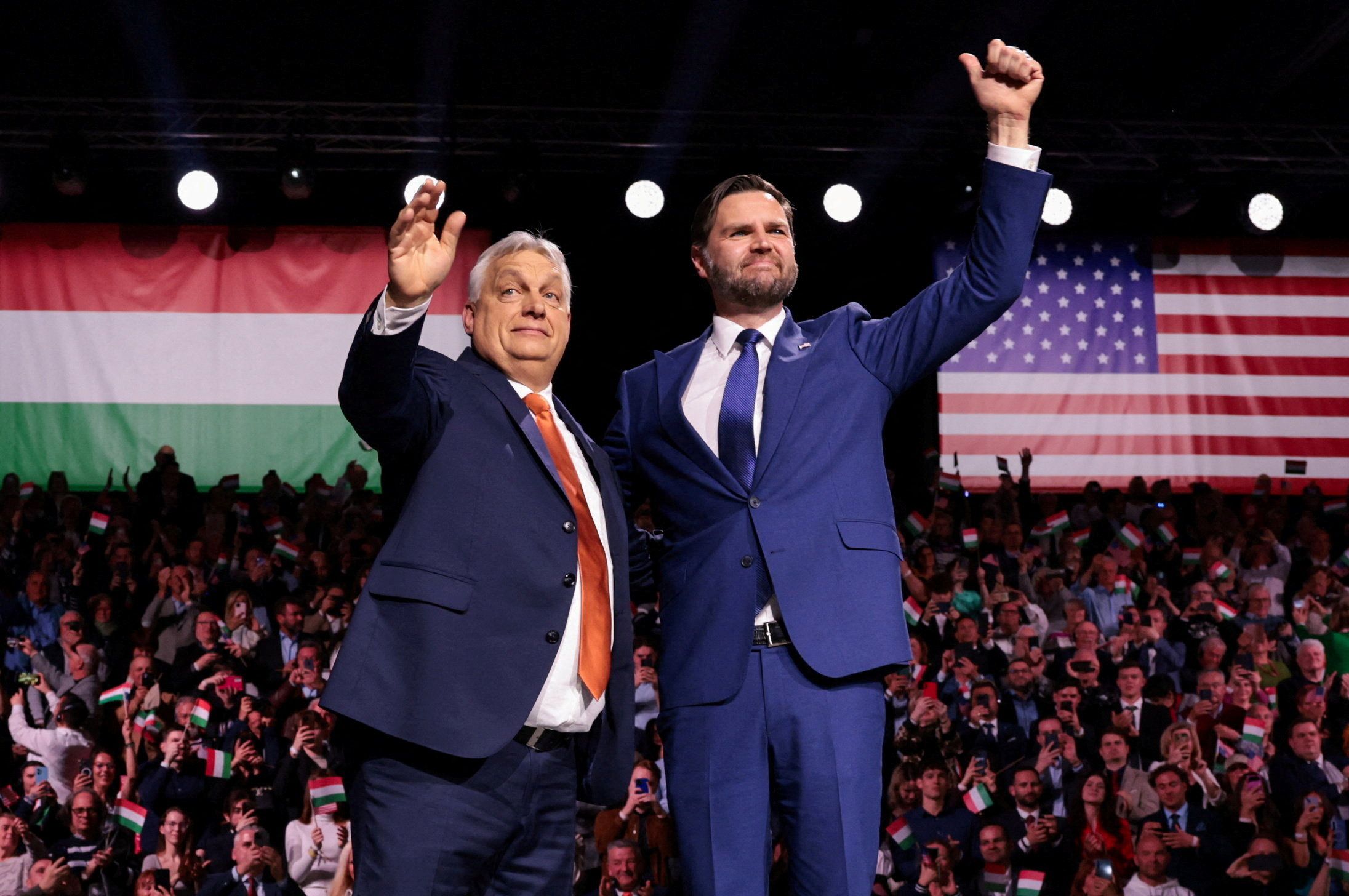 JD Vance and Viktor Orbán during Day of Friendship event