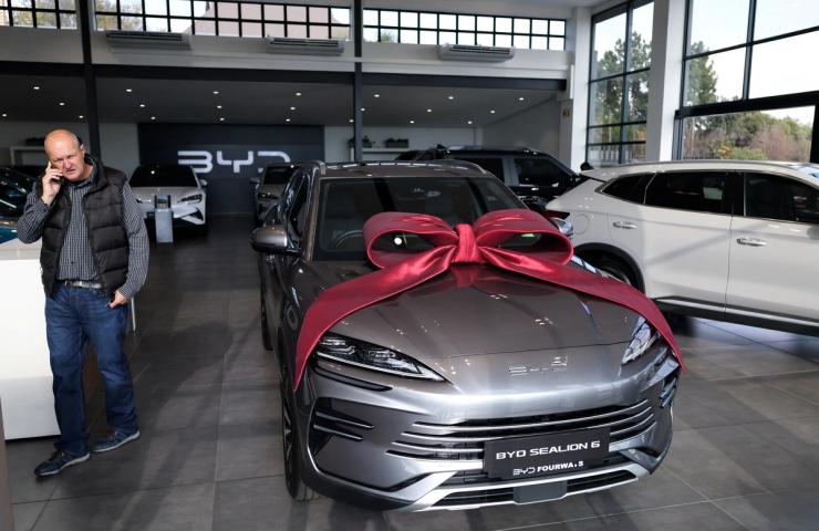A BYD dealership in South Africa