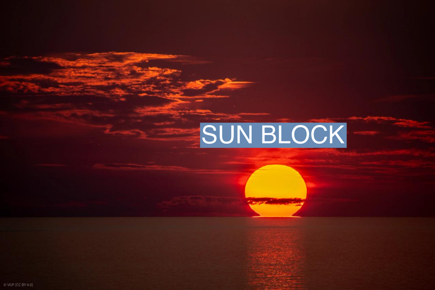 A photo shows the sun appearing to set into the sea off the Italian coast.
