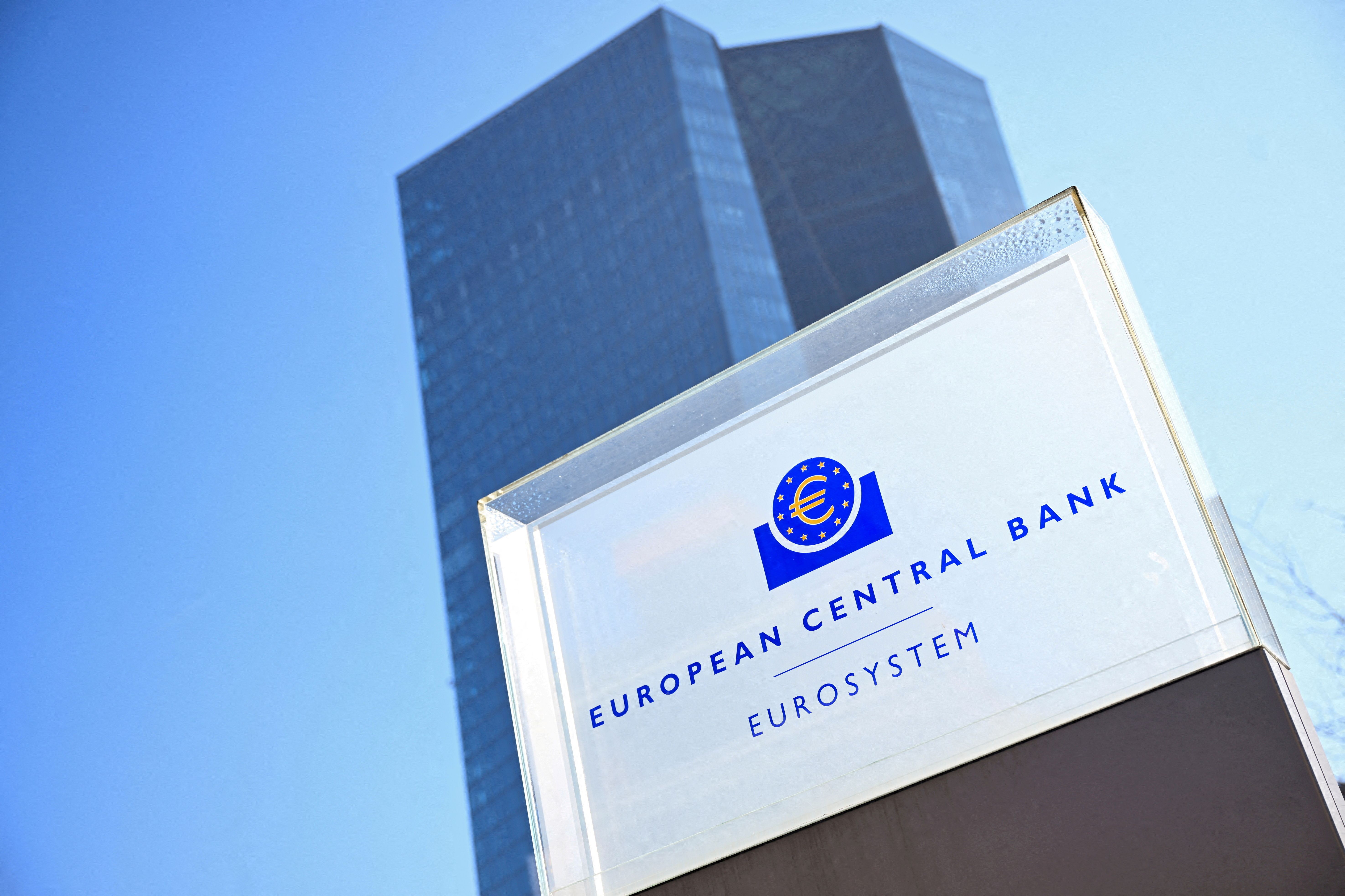 A sign of the European Central Bank.