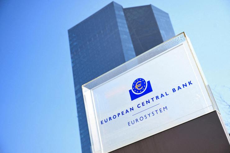 A sign of the European Central Bank.