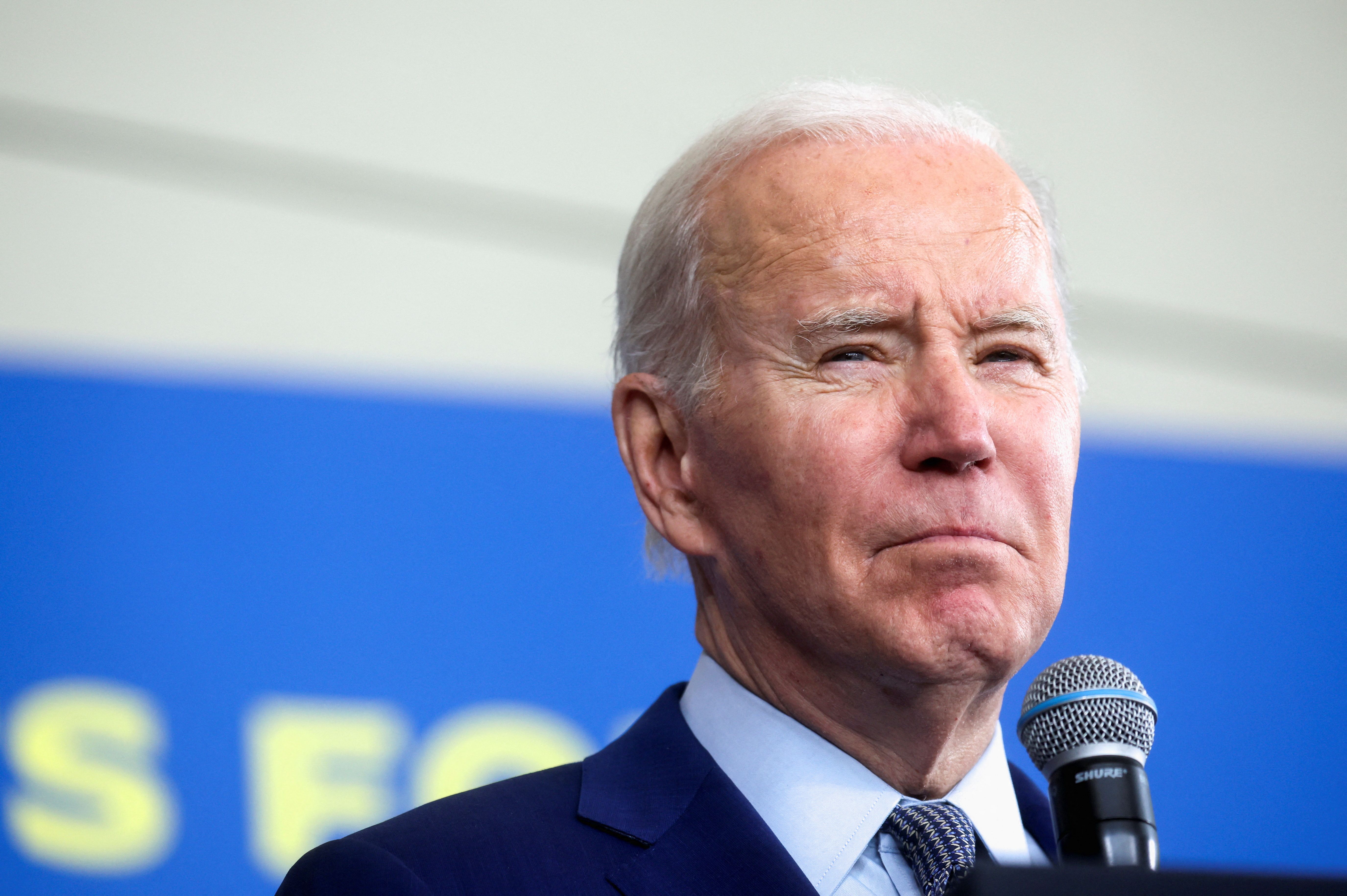 U.S. President Joe Biden discusses his plan to lower prescription drug costs, at the University of Nevada in Las Vegas, Nevada, U.S., March 15, 2023.