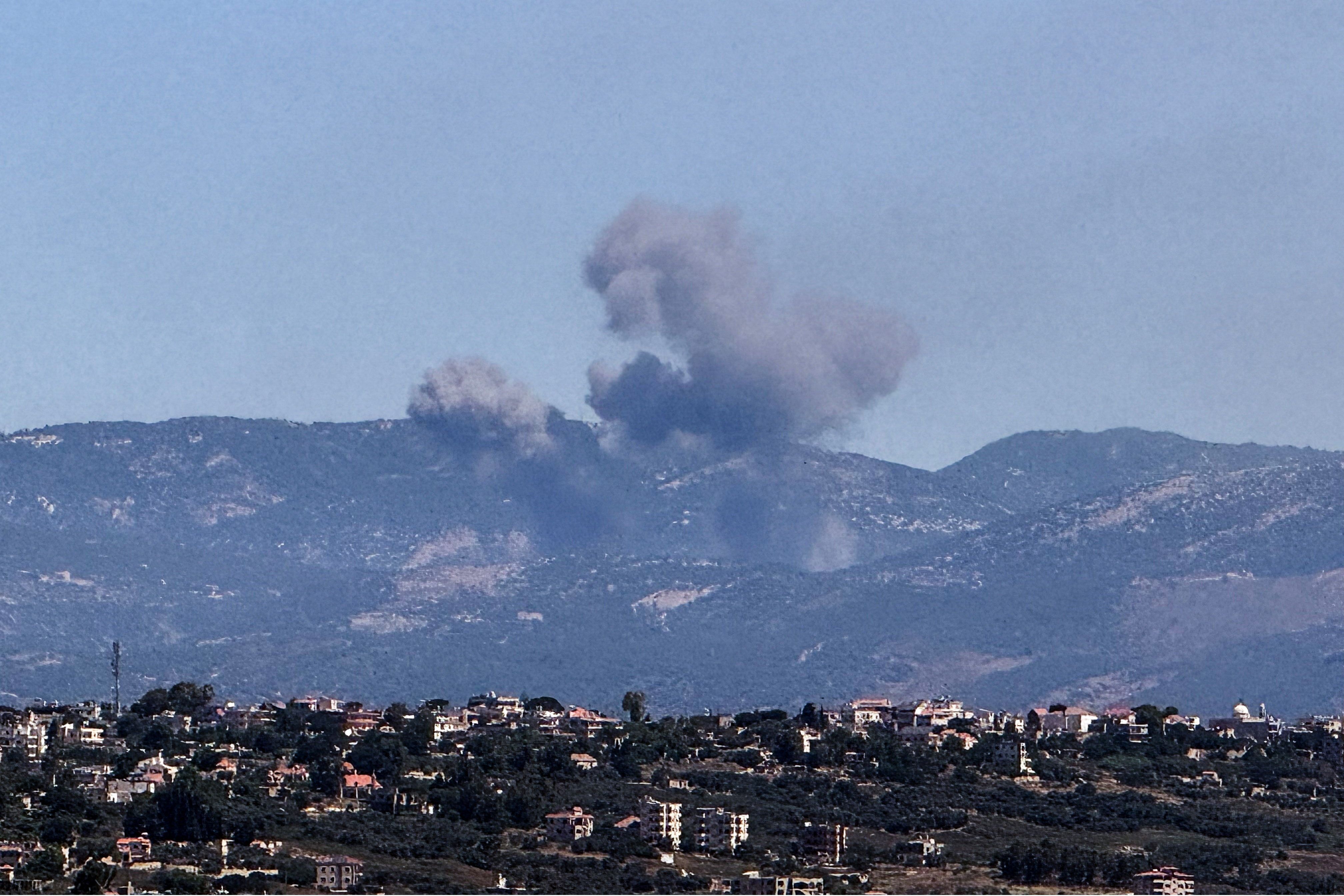 The aftermath of an Israeli strike on Lebanon. 