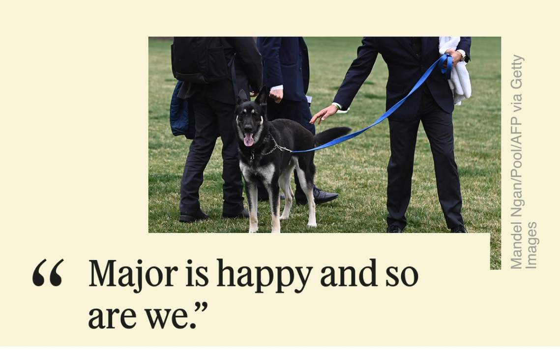 “Major is happy and so are we.”