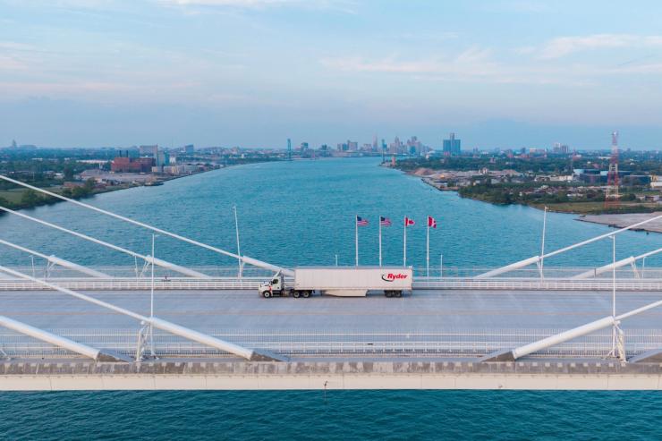 A bridge connecting the US and Canada.