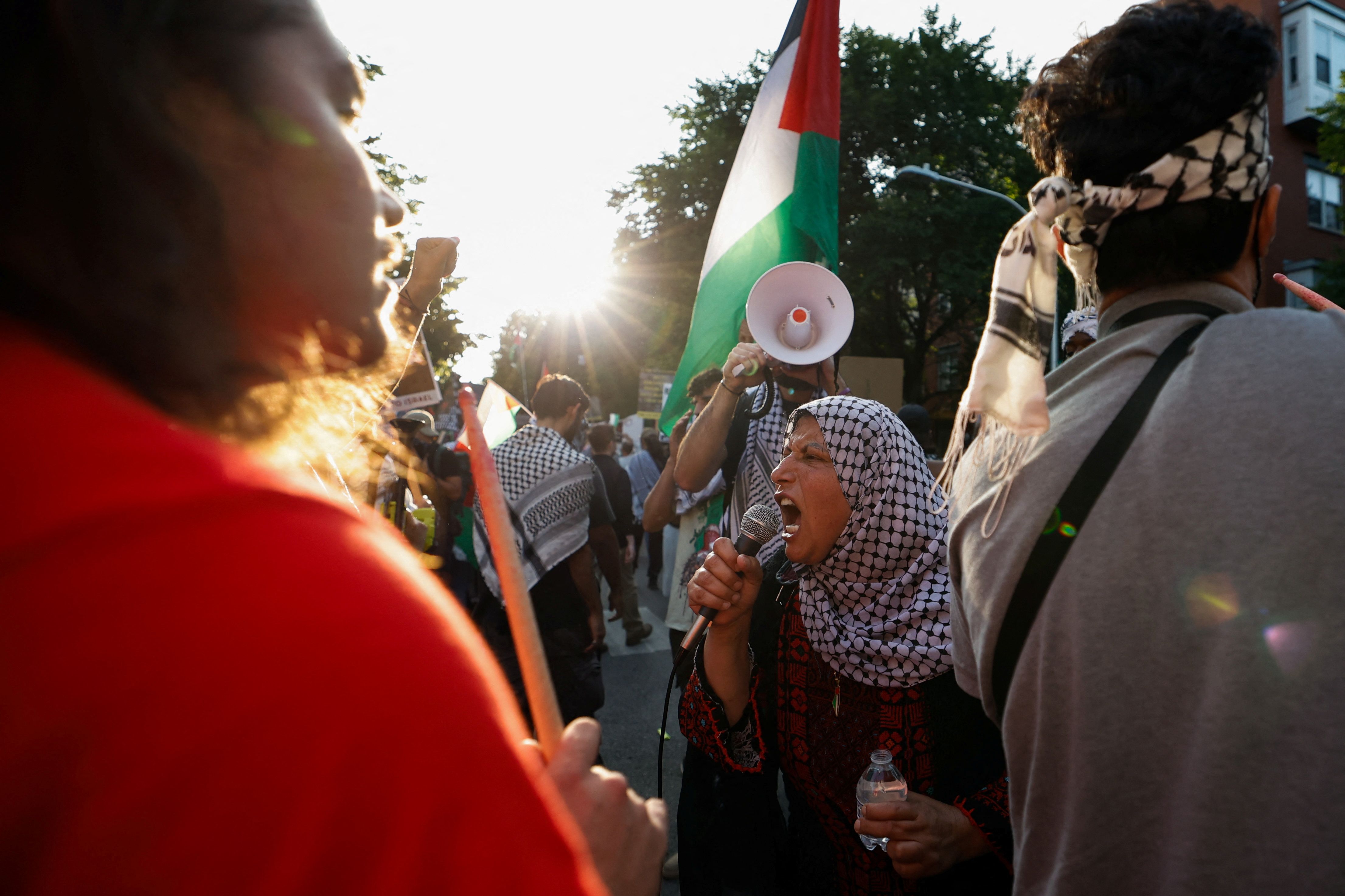 Pro-Palestinian protesters