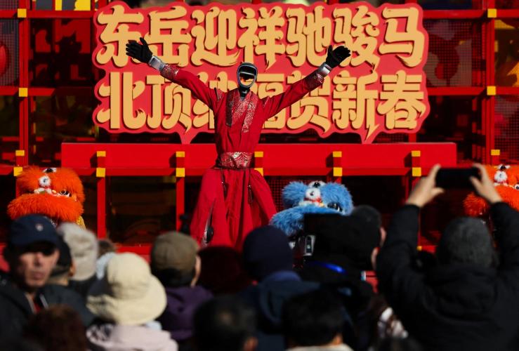 Robots take part in Lunar New Year celebrations in Beijing.