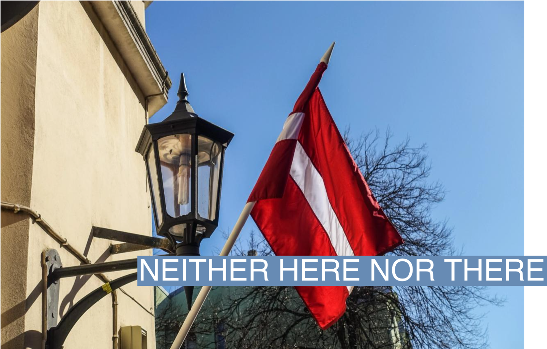 Latvian flag on the wind is seen in Ventspils, Latvia