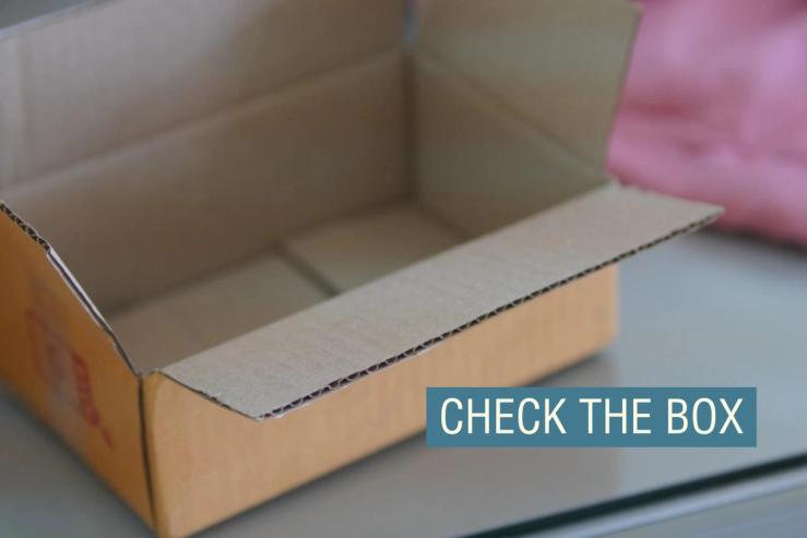 An empty cardboard box.