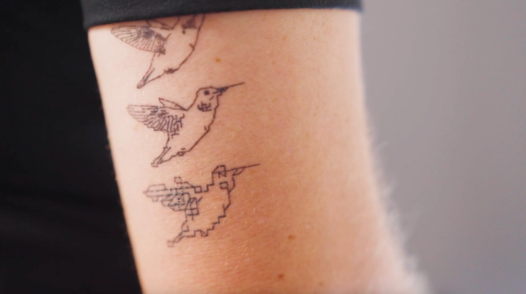 Tattoo of three birds