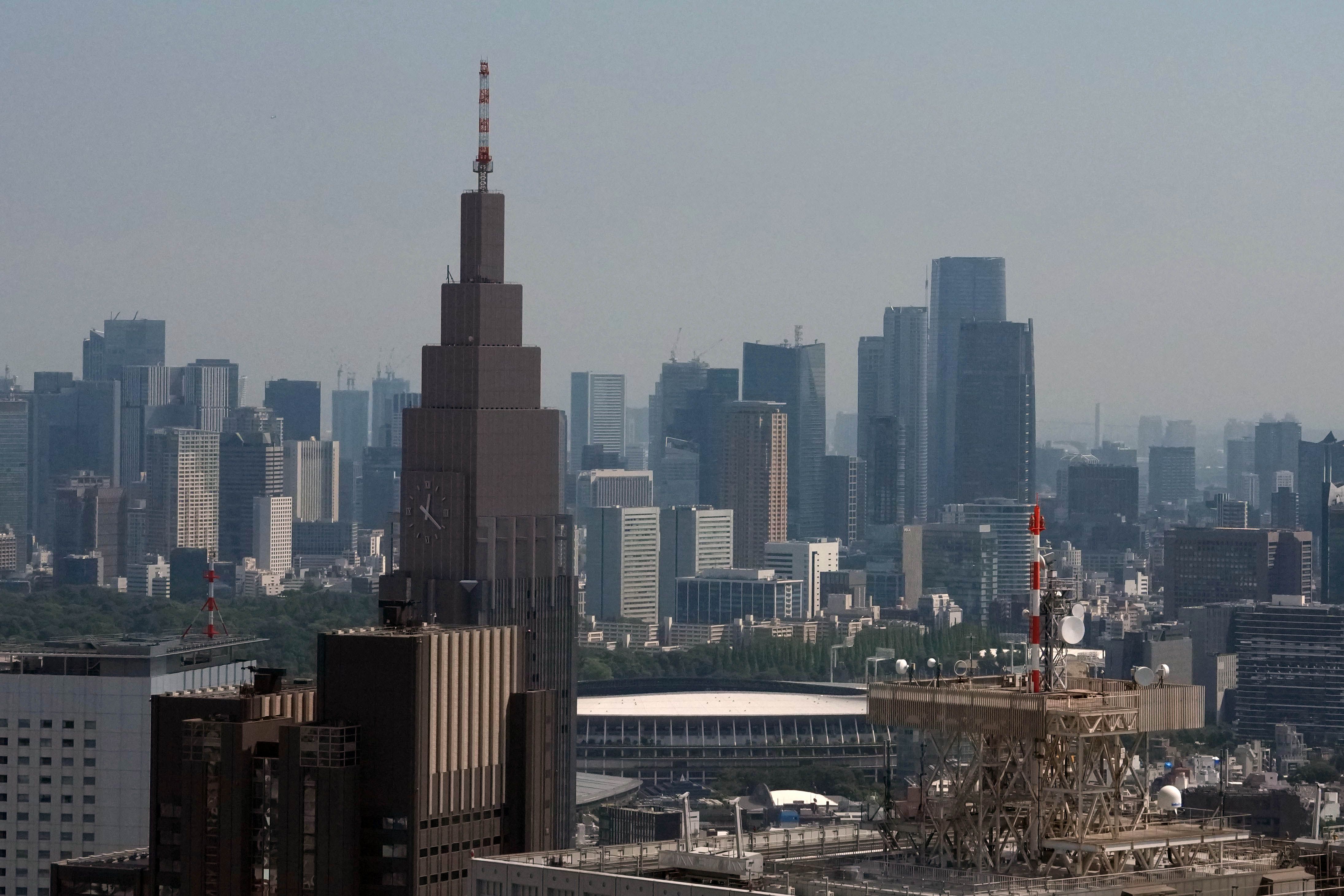 Tokyo skyline.