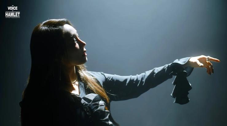 A screenshot from a promotional video for The Voice of Hamlet