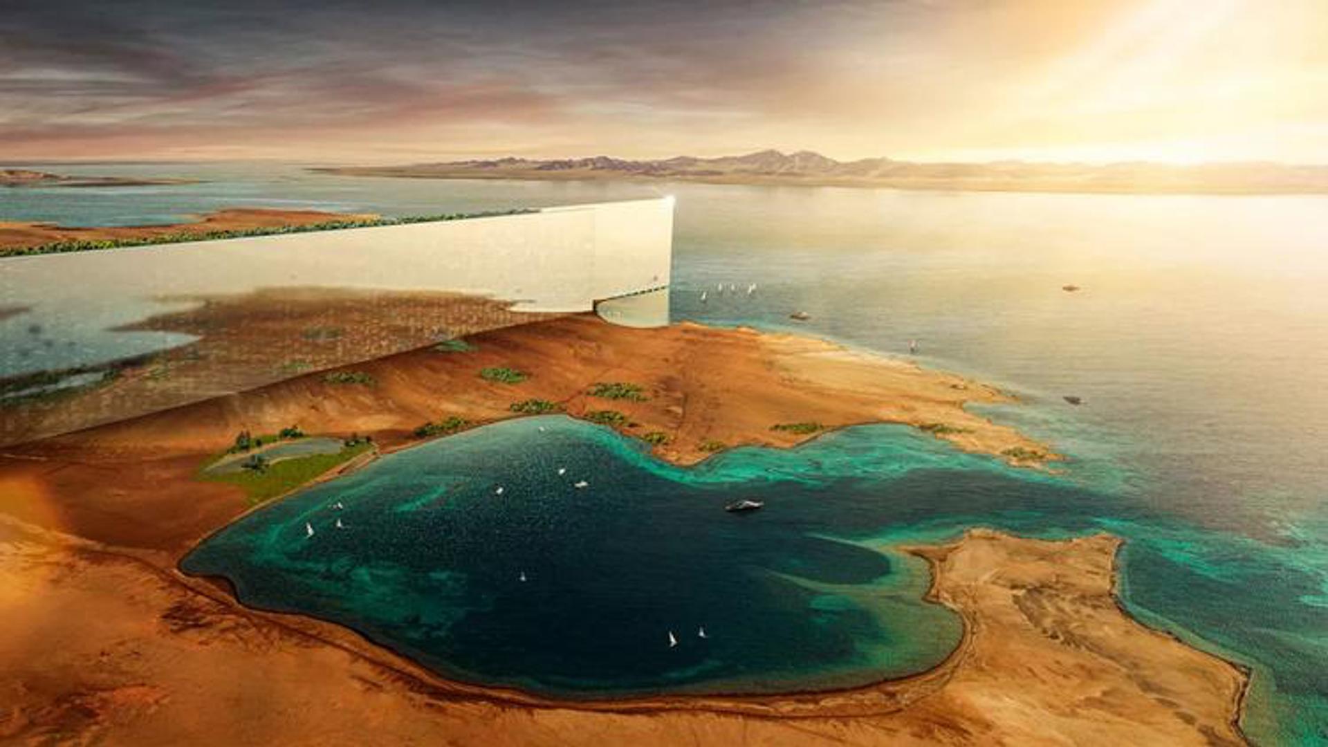 A rendering of The Line, part of NEOM. 