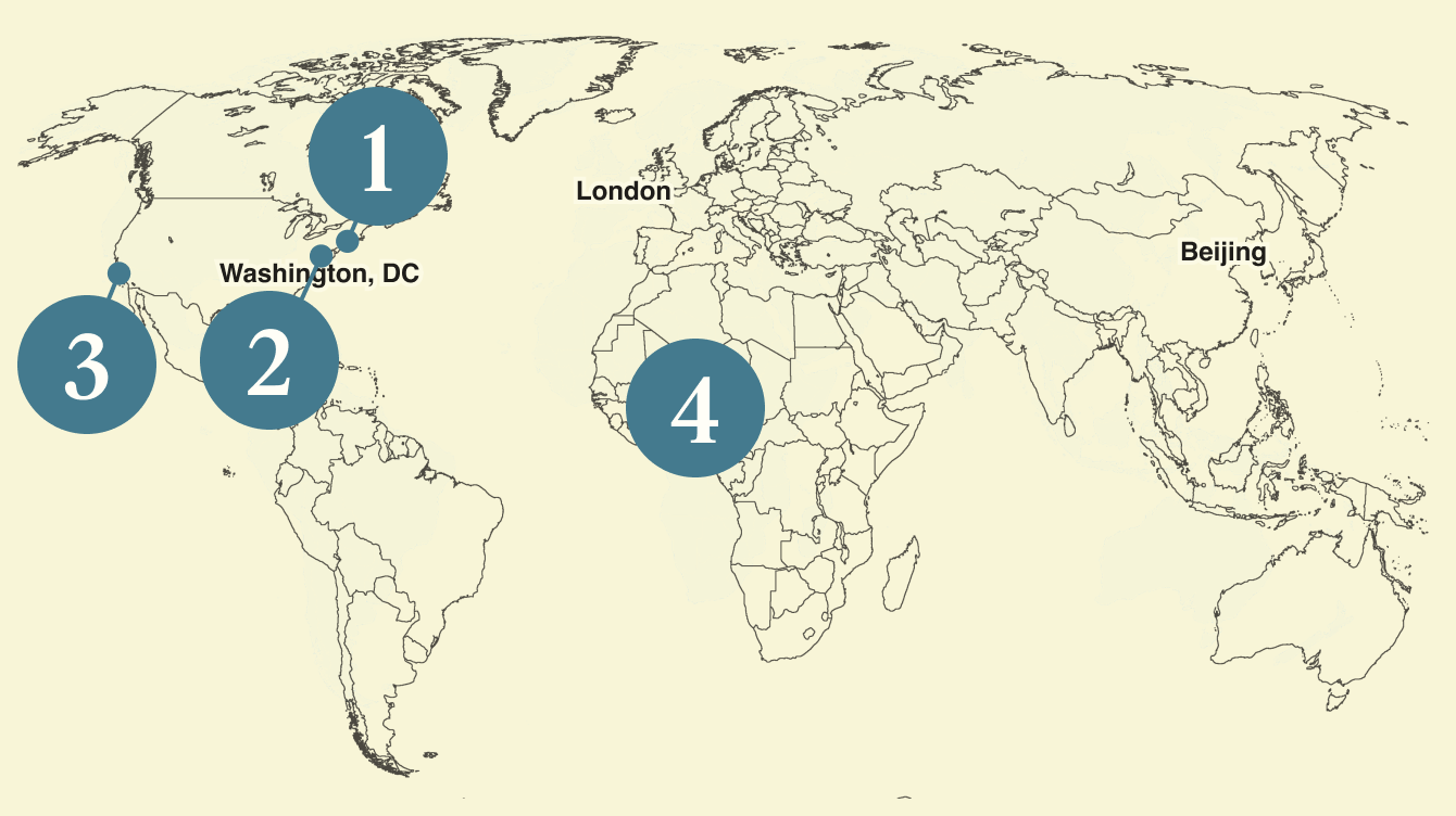 A map of the world