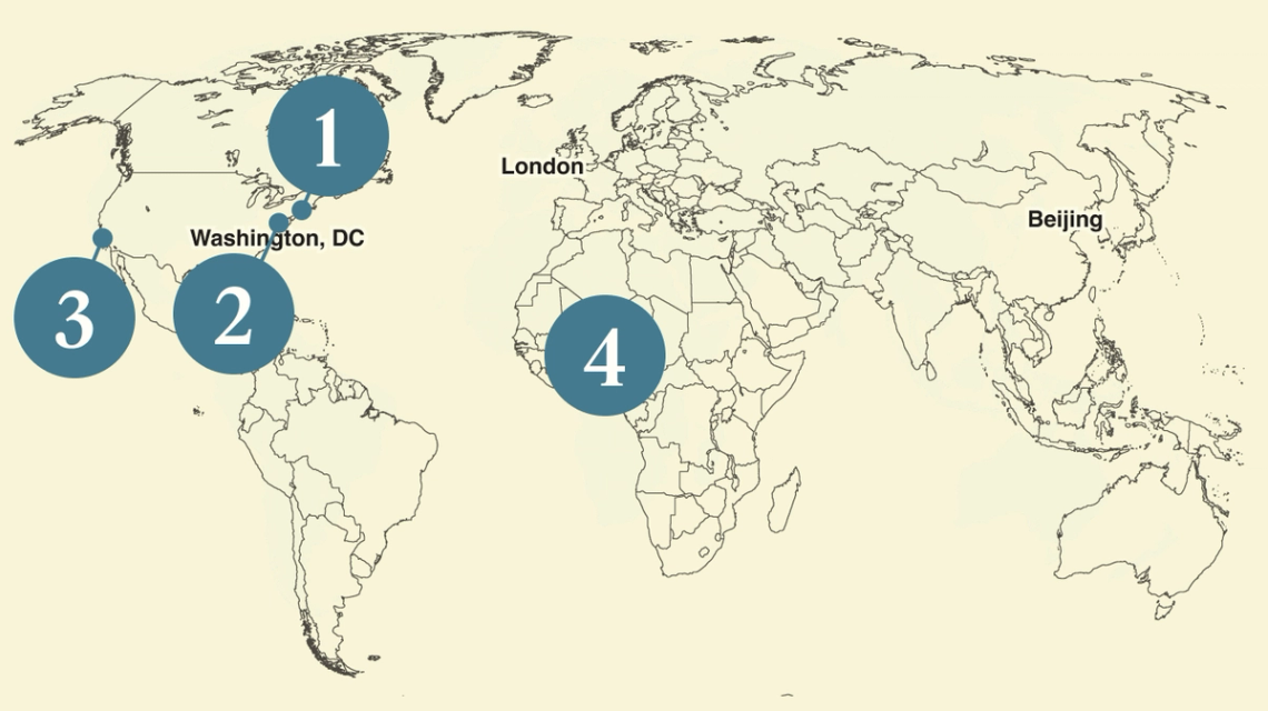 A map of the world