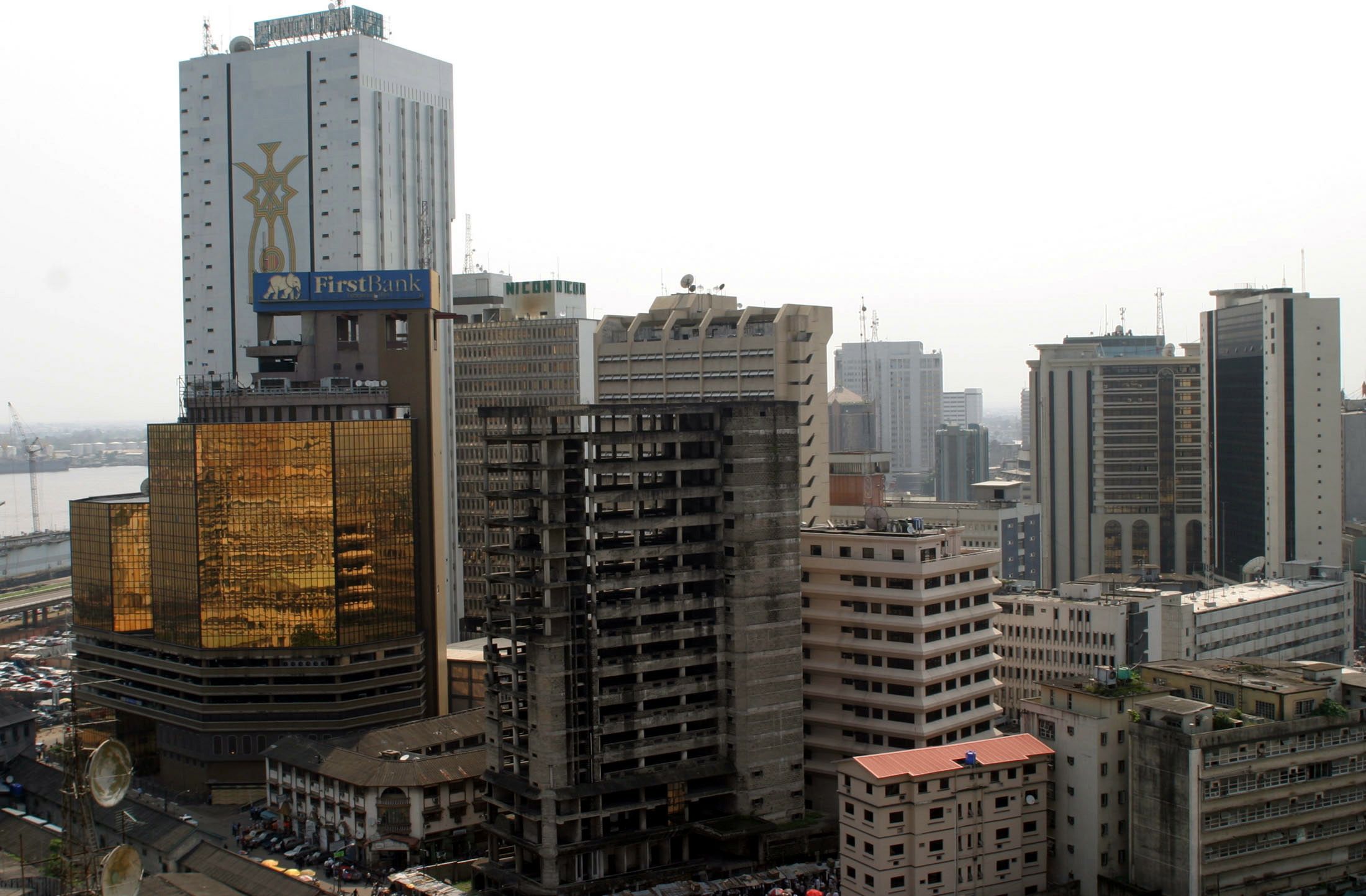 A skyline view of Lagos.