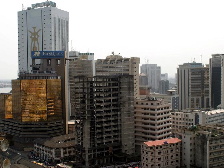 A skyline view of Lagos.