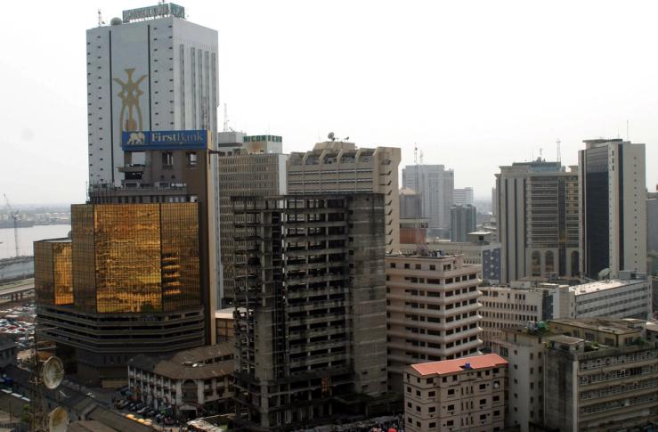 A skyline view of Lagos.