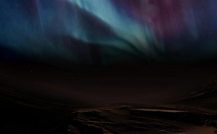 Aurora on Mars, captured by the Emirates Mars Mission – Hope Probe.