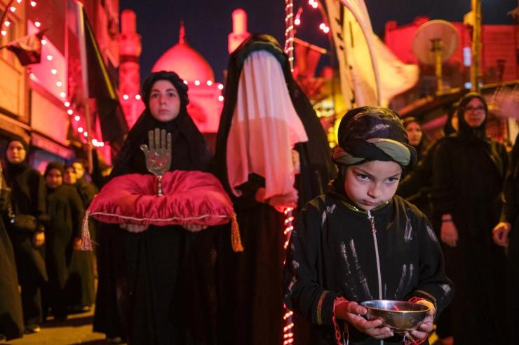 Shiite Muslims attend Tasoua, a mourning ritual ahead of Ashura, in Istanbul, Turkey, June 24, 2026.