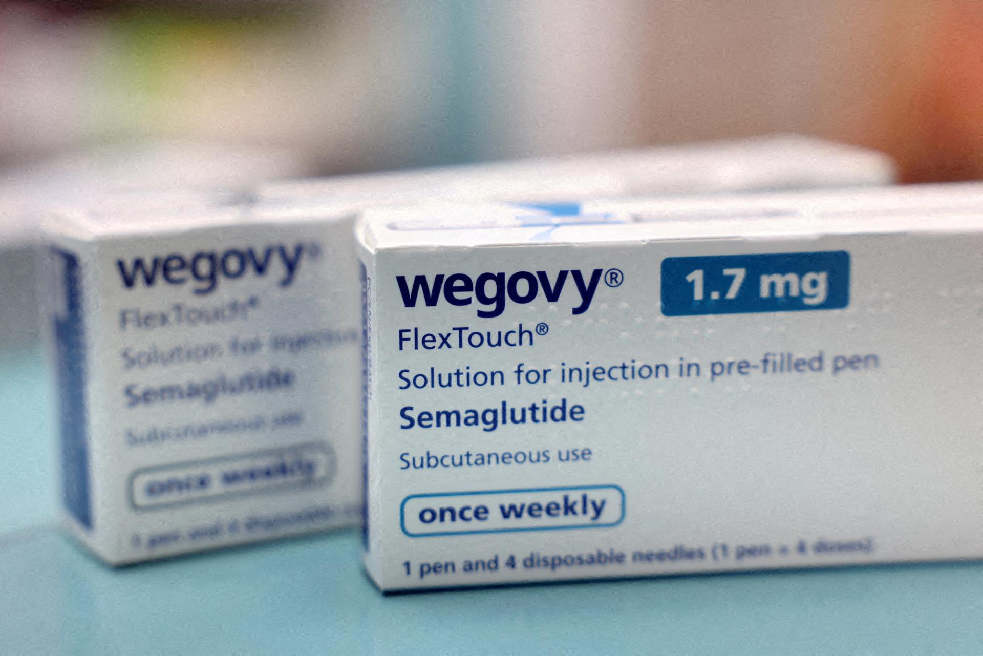 Boxes of Wegovy.