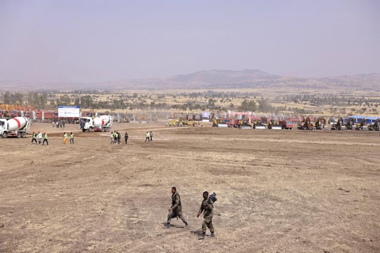 Construction begins at Bishoftu International Airport in Abusera, Ethiopia, Jan. 10, 2026.